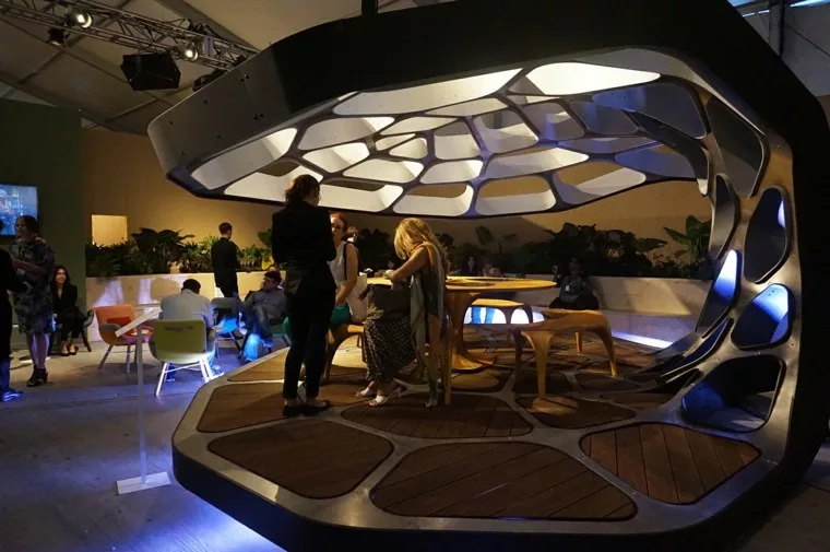Modern design pavilion by Zaha Hadid