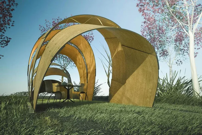 These Armadillo-Inspired Canopies Create a Versatile and Comfortable Space