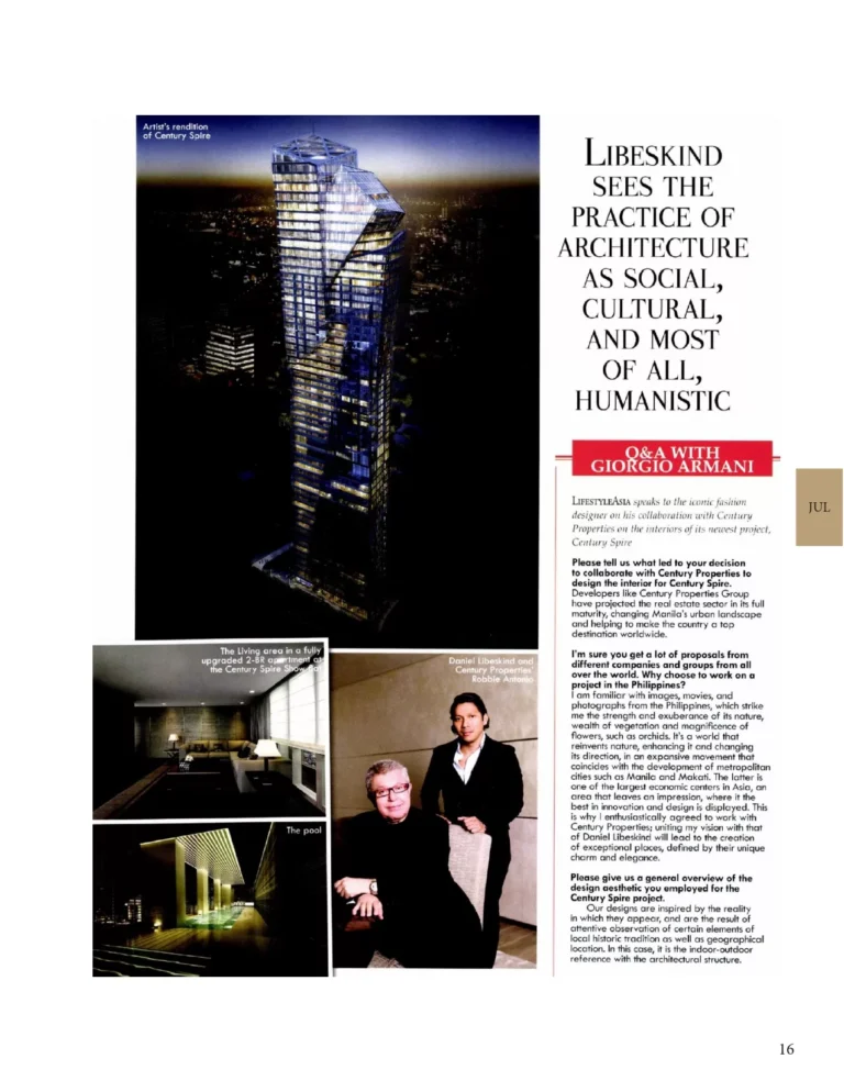Libeskind Sees the Practice of Architecture as Social, Cultural, and Most of All, Humanistic